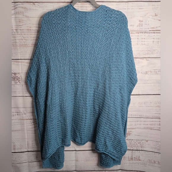 Ariat Women's Chuncky Knit Open Front Cardigan Size Large/XLarge Blue - Picture 4 of 5